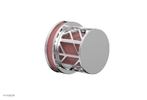 Phylrich - Jolie Volume Control/Diverter Trim Round Handle With Pink Accents
