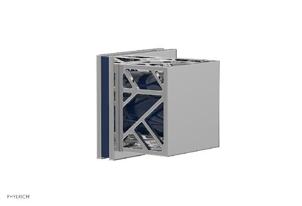 Phylrich - Jolie Volume Control/Diverter Trim Square Handle With Navy Blue Accents