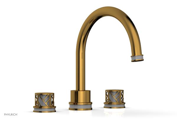 Phylrich - Jolie Deck Tub Set Round Handles With Grey Accents