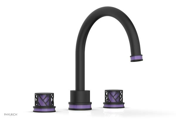Phylrich - Jolie Deck Tub Set Round Handles With Purple Accents