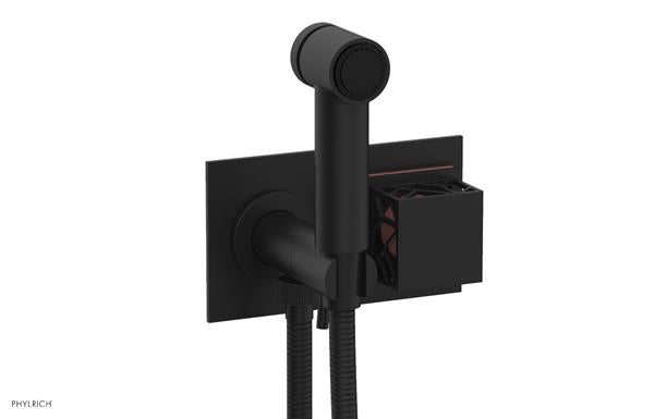 Phylrich - Jolie Wall Mounted Bidet Square Handle With Pink Accents