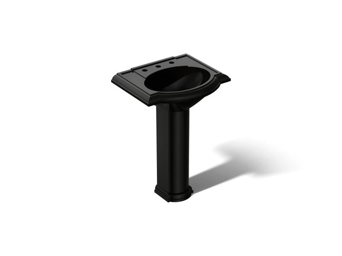 Kohler - Devonshire 24 Inch Pedestal Lavatory - Black Black