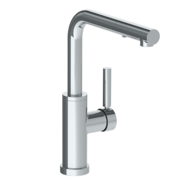 Watermark - Loft 2.0 Deck Mounted 1 Hole Square Top Kitchen Faucet with Pull Out Spray -Low Spout