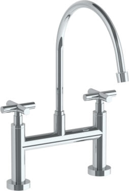 Watermark - Loft 2.0 Deck Mounted Bridge Extended Gooseneck Kitchen Faucet