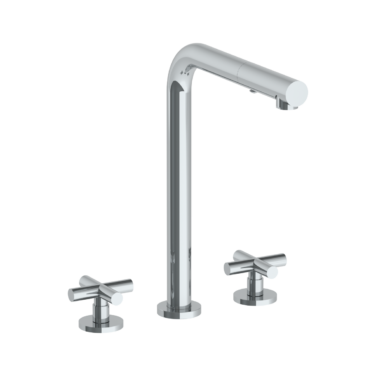 Watermark - Loft 2.0 Deck Mounted 3 Hole Square Top Kitchen Faucet with Pull Out Spray