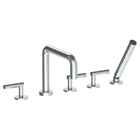Watermark - Loft 2.0 Deck Mounted 5 Hole Square Bath Set