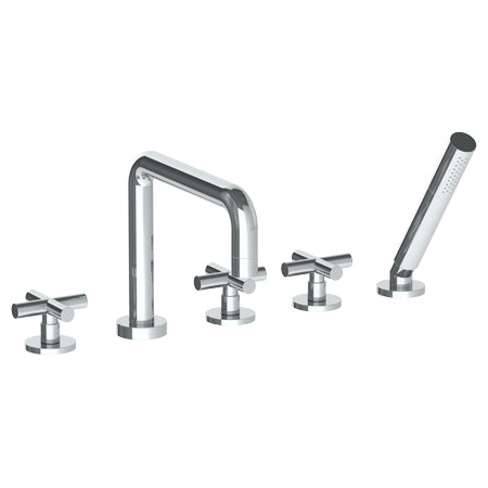 Watermark - Loft 2.0 Deck Mounted 5 Hole Square Bath Set