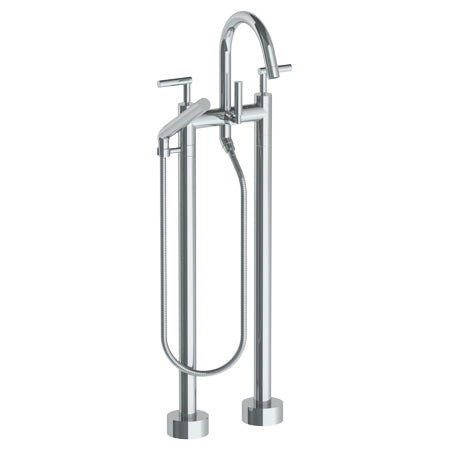 Watermark - Loft 2.0 Floor Standing Bath Set With Gooseneck Spout And Slim Hand Shower