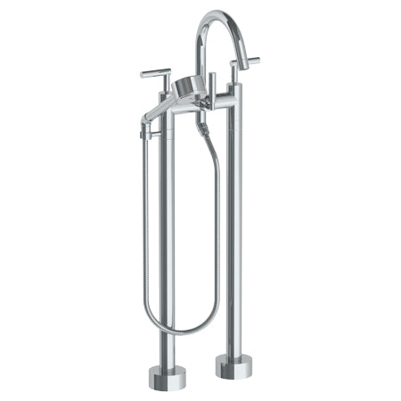 Watermark - Loft 2.0 Floor Standing Bath Set With Gooseneck Spout And Volume Hand Shower