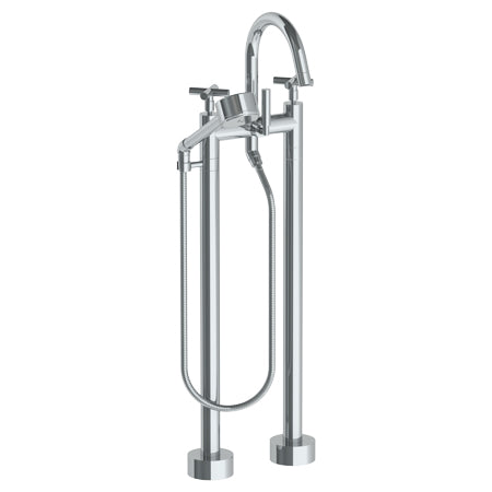 Watermark - Loft 2.0 Floor Standing Bath Set With Gooseneck Spout And Volume Hand Shower