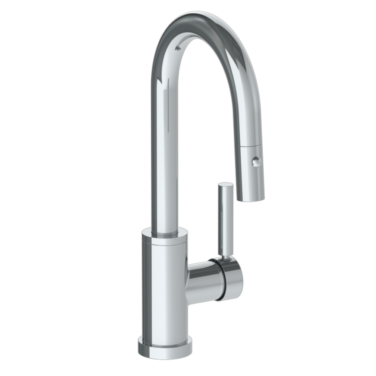 Watermark - Loft 2.0 Deck Mounted 1 Hole Gooseneck Prep Faucet with Pull Down Spray