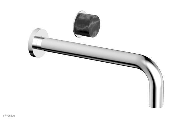 Phylrich - Basic II 10 Inch Single Handle Wall Lavatory Set - Marble Handle