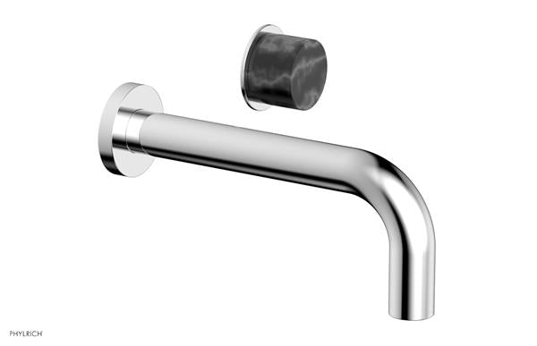Phylrich - Basic II 7-1/2 Inch Single Handle Wall Lavatory Set - Marble Handle