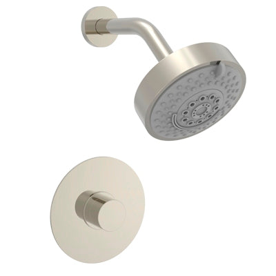 Phylrich - Basic II Pressure Balance Shower Set Trim Only Round Plate Smooth Handle