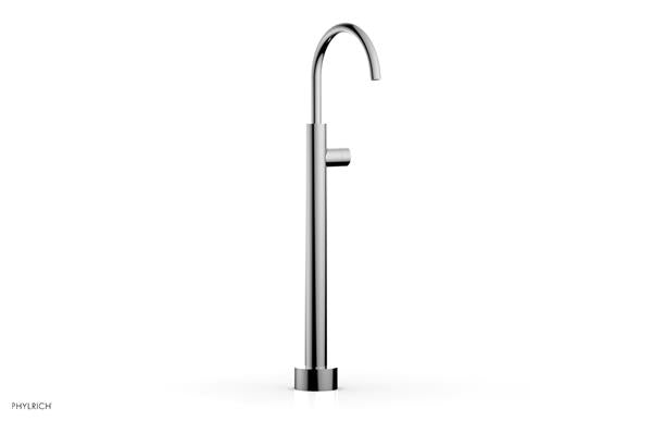 Phylrich - Basic II Low Floor Mount Tub Filler - Smooth Handle