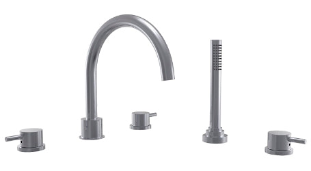 Phylrich - Basic II Deck Tub Set W/Handshower Trim Only Lever Handles