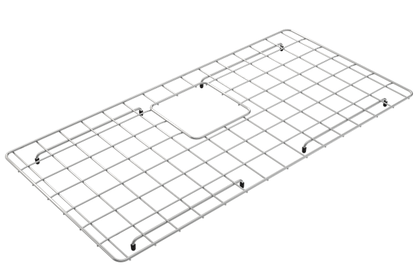 Bocchi - Stainless Steel Sink Grid for 34 in. 1500 Farmhouse Apron Front Fireclay Single Bowl Kitchen Sinks New Design
