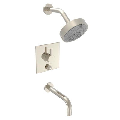 Phylrich - Basic II Pressure Balance Tub/Shower Set Trim Only Square Plate Lever Handle