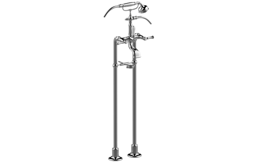 Graff - Adley Exposed Floor-Mounted Tub Filler w/Handshower Set