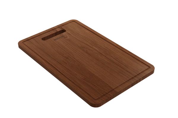 Bocchi - Wooden Cutting Board with handle - Sapele Mahogany Wood; Compatible with 1500, 1501, 1551 and 1604 sinks
