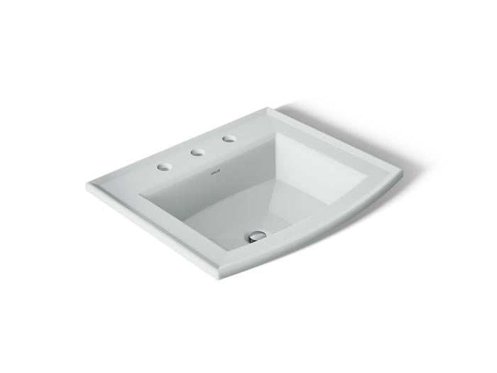 Kohler - Archer 22-3/4 Inch Rectangular Drop-In Bathroom Sink - 8 Cc Holes