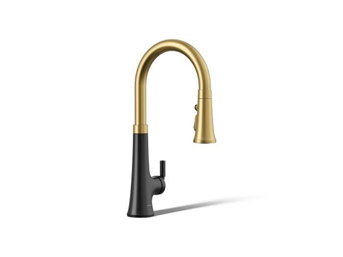Kohler - Tone Touchless Pull-Down Kitchen Sink Faucet With Three-Function Sprayhead With Konnect