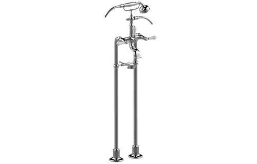 Graff - Adley Exposed Floor-Mounted Tub Filler w/Handshower Set