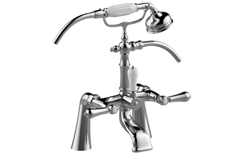 Graff - Adley Exposed Deck-Mounted Tub Filler w/Handshower Set