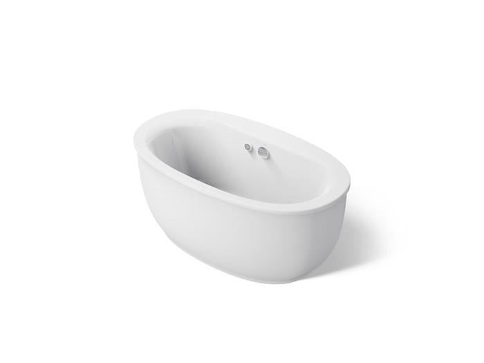 Kohler - Sunstruck 60 X 34 Inch Freestanding Bath With Bask Heated Surface And Fluted Shroud