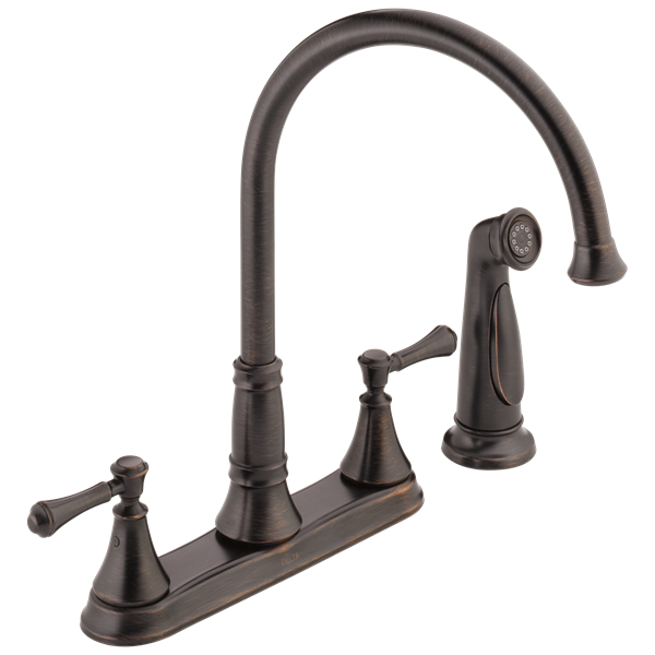Delta - Cassidy Two Handle Kitchen Faucet With Spray