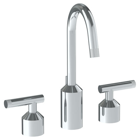 Watermark - Urbane Deck Mounted 3 Hole Extended Lavatory Set With Gooseneck Spout