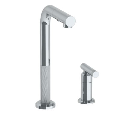 Watermark - Urbane Deck Mounted 2 Hole Square Top Prep Faucet with Pull Out Spray