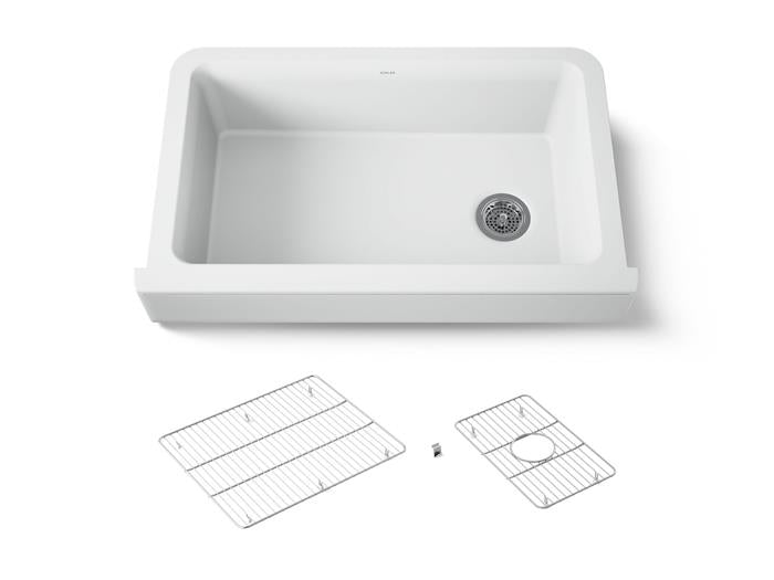 Kohler - Cairn 36 Inch Undermount Single-Bowl Farmhouse Kitchen Sink With Short Apron