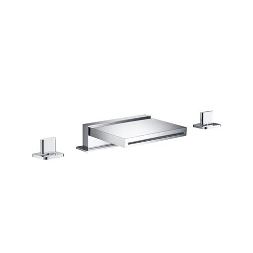 Flusso - 3 Hole Deck Mount Cascade / Sheet Flow Roman Tub Faucet