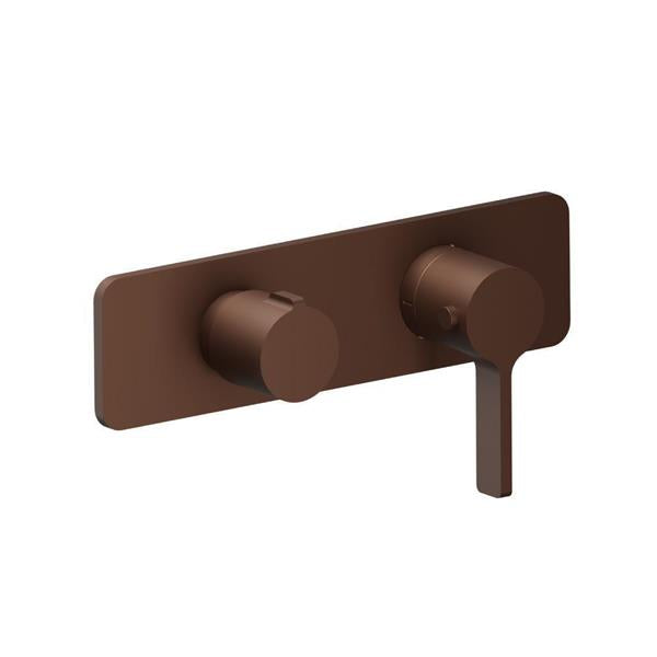 Flusso - 3/4 Inch Horizontal Thermostatic Shower Valve % Trim - 1 Ouptut