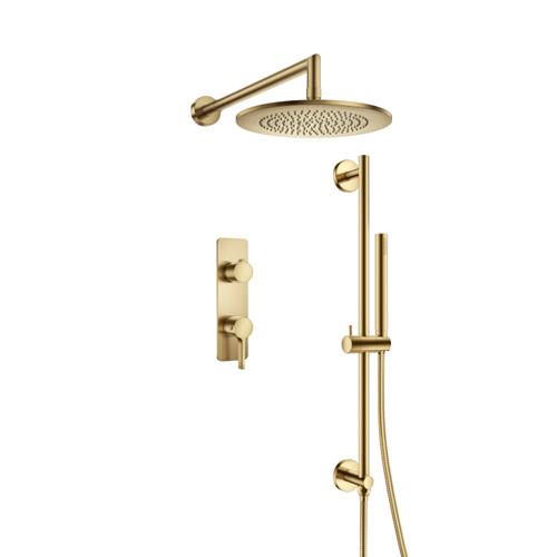 Flusso - Two Output Shower Set With Shower Head, Hand Held And Slide Bar