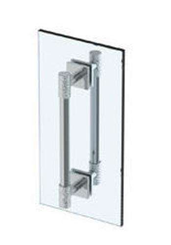 Watermark - Sense 12 Inch double shower door pull/ glass mount towel bar