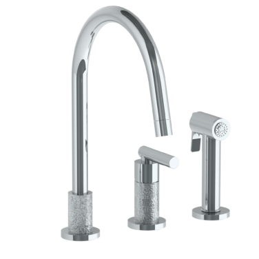 Watermark -Sense Deck Mounted 3 Hole Kitchen Set - Includes Side Spray