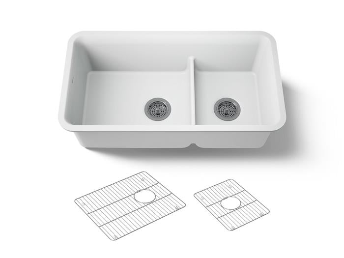 Kohler - Neoroc Cairn Smart Divide 33-1/2 Inch Undermount Double-Bowl Kitchen Sink