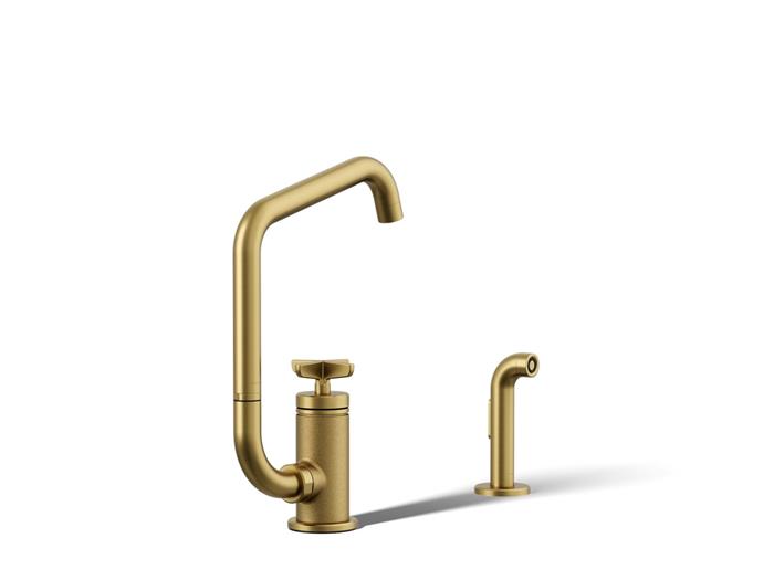 Kohler - Billet Single Handle Bar Faucet - Cross Handle Square