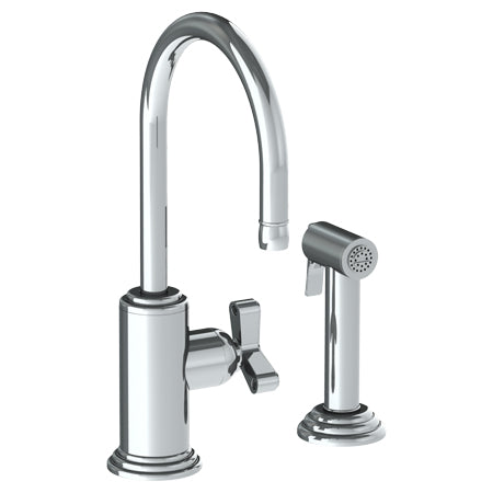 Watermark - Transitional Deck Mounted 2 Hole Kitchen Set - Includes Side Spray
