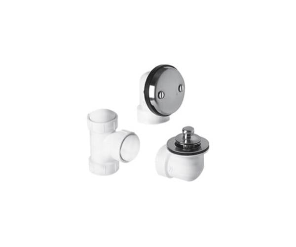 Mountain Plumbing - PVC Plumber's Half Kit with Economy Lift & Turn Trim (Two Hole Face Plate)