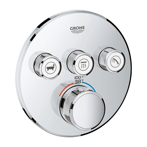 Grohe - Triple Function Thermostatic Valve Trim