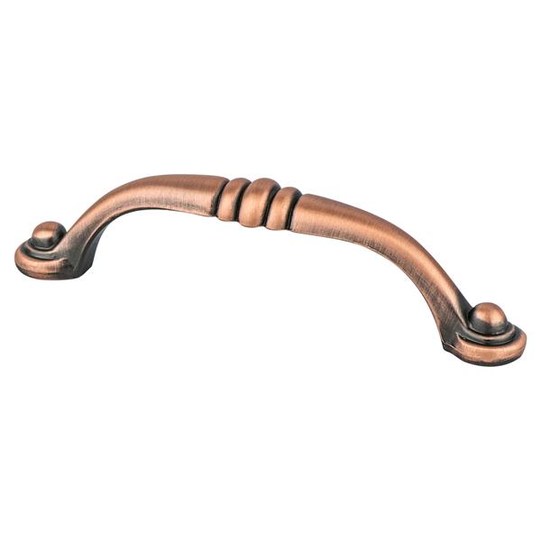 Berenson - Euro Traditions 96mm CC Brushed Antique Copper Pull