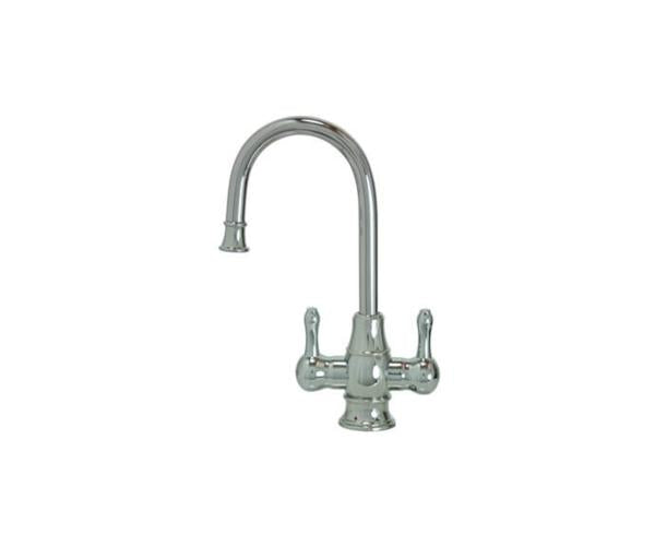 Mountain Plumbing - Hot & Cold Water Faucet with Traditional Curved Body & Curved Handles