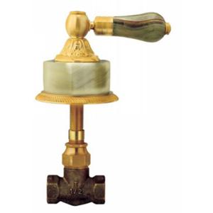 Phylrich - Versailles 1/2 Inch Volume Control, Green Onyx Handle Trim