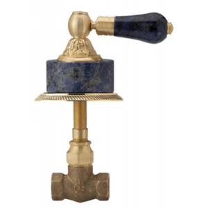 Phylrich - Versailles 1/2 Inch Volume Control, Bleu Sodalite Handle Trim
