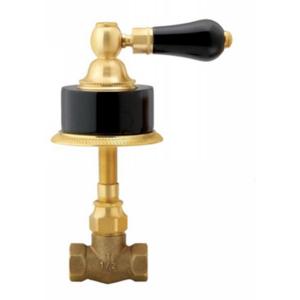 Phylrich - Regent 1/2 Inch Volume Control Trim - Black Onyx Handle