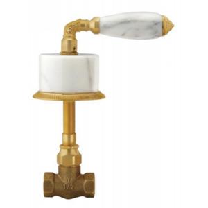 Phylrich - Valencia 1/2 Inch Volume Control Trim - White Marble Lever Handles