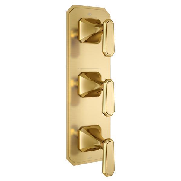 DXV - Belshire Three-Handle Thermostatic Valve Trim With Lever Handles